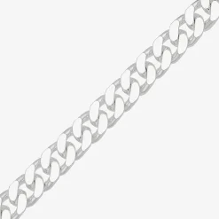 Mens Sterling Silver 8 1/2 Inch Solid Curb Chain Bracelet