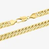 Men's Yellow Stainless Steel Solid Curb Chain Necklace
