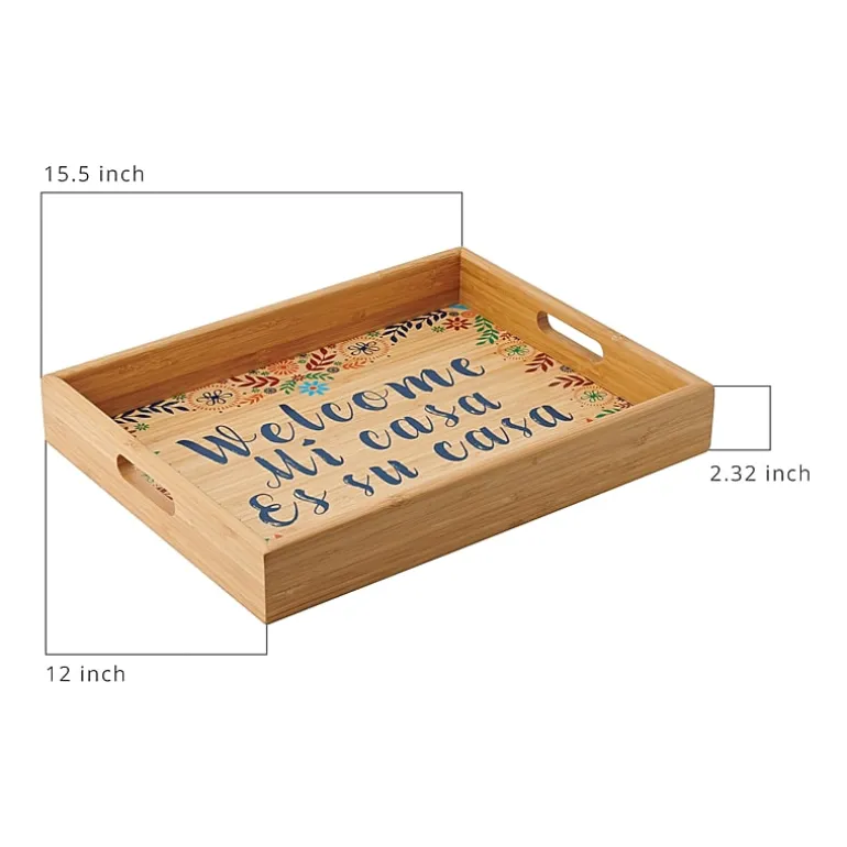 Mesa Mia Chapala 'Welcome' Wood Serving Tray
