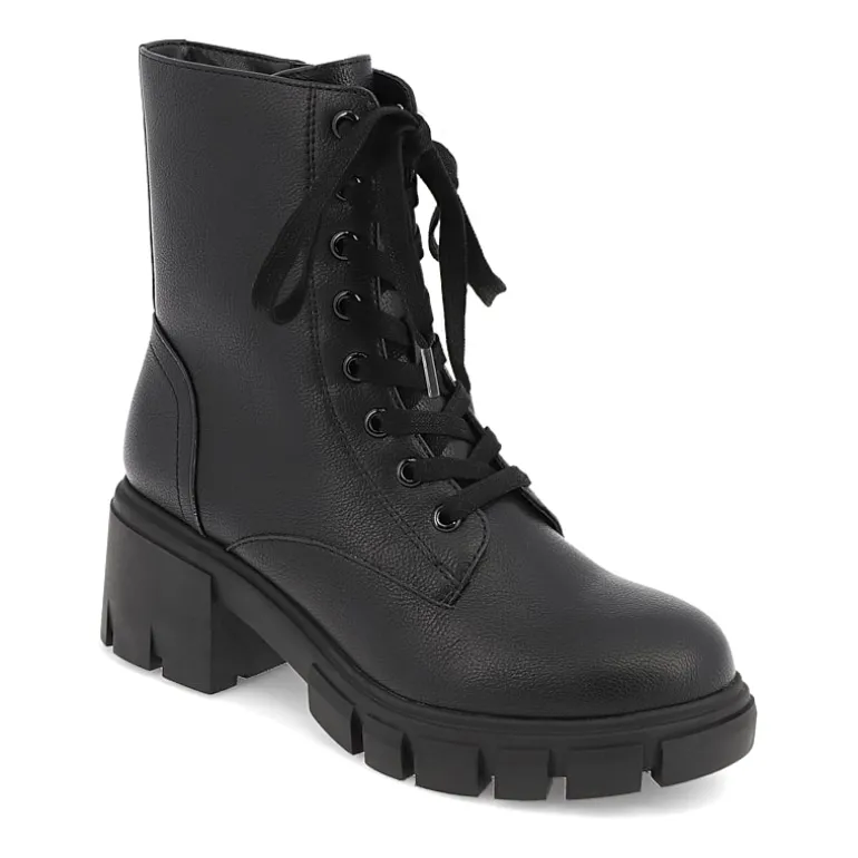 Mia Girl Womens Aldana Block Heel Combat Boots