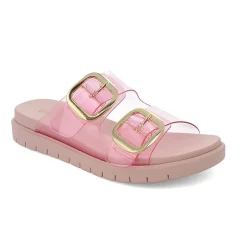 Mia Girl Womens Natesi Adjustable Strap Jelly Flat Sandals