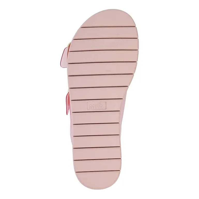 Mia Girl Womens Natesi Adjustable Strap Jelly Flat Sandals