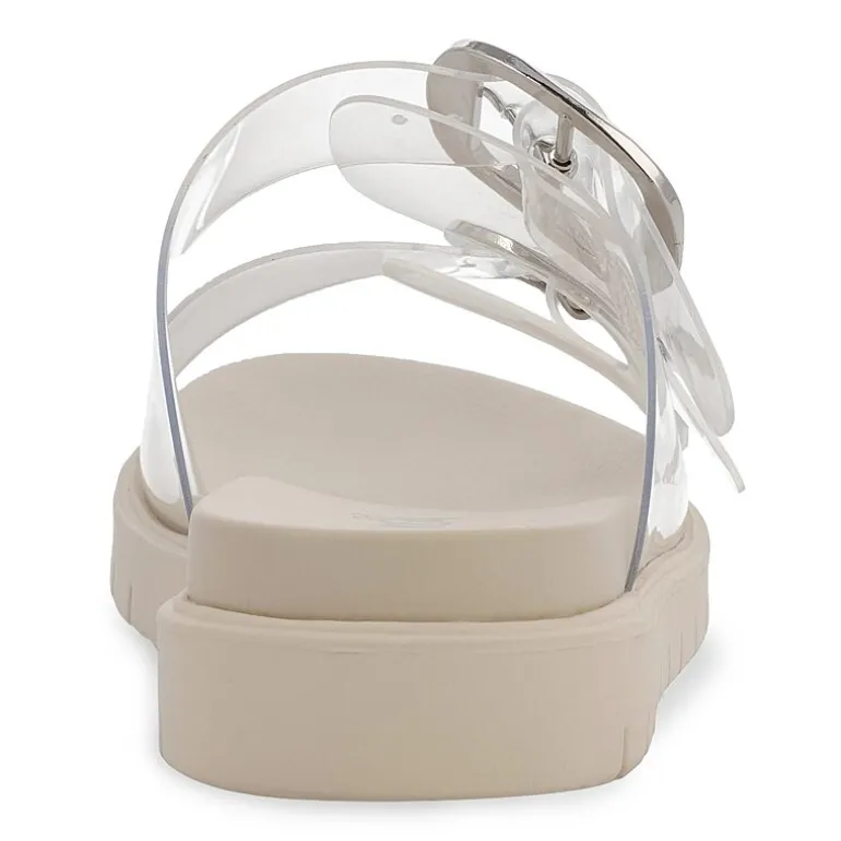 Mia Girl Womens Natesi Adjustable Strap Jelly Flat Sandals