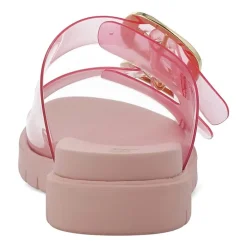 Mia Girl Womens Natesi Adjustable Strap Jelly Flat Sandals