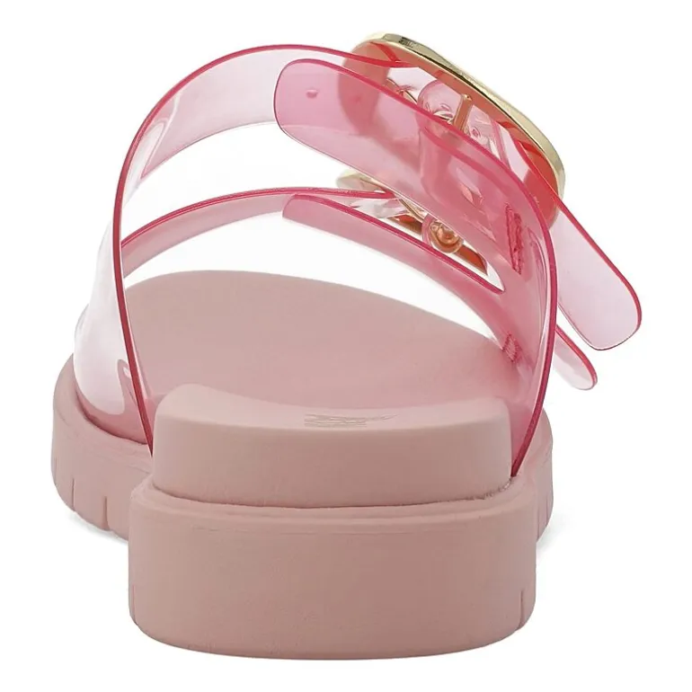 Mia Girl Womens Natesi Adjustable Strap Jelly Flat Sandals