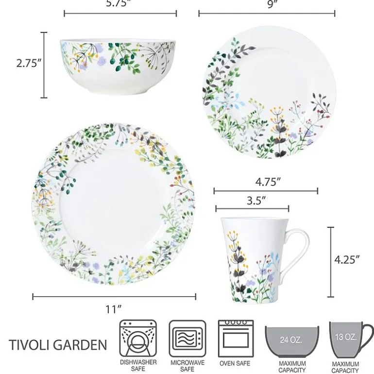 Mikasa Garden 16-pc. Bone China Dinnerware Set