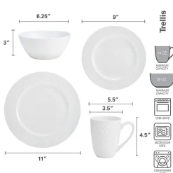 Mikasa Trellis 16-pc. Bone China Dinnerware Set