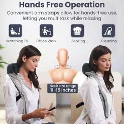 Miko Shiatsu Neck and Back Massager Hands Free & Heat - App Controlled