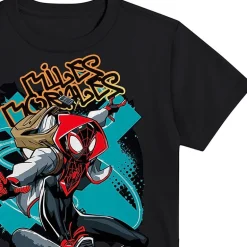 Miles Morales Little & Big Kid Boys Crew Neck Short Sleeve Regular Fit Spiderman Graphic T-Shirt