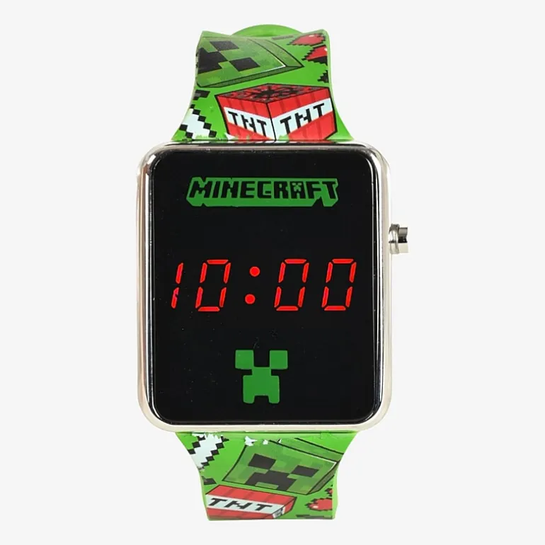 Minecraft Boys Digital Multicolor Strap Watch Min4095jc