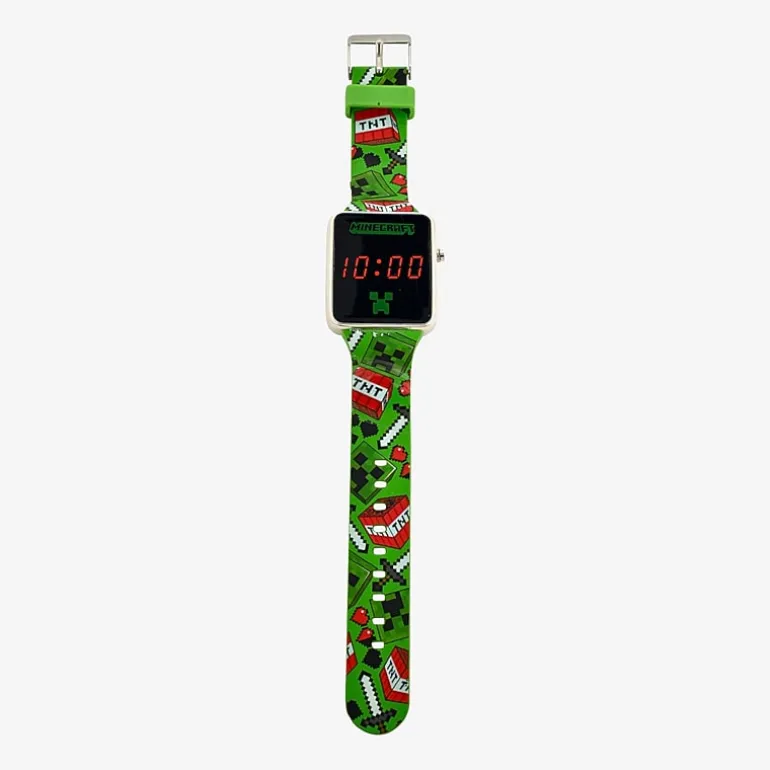 Minecraft Boys Digital Multicolor Strap Watch Min4095jc