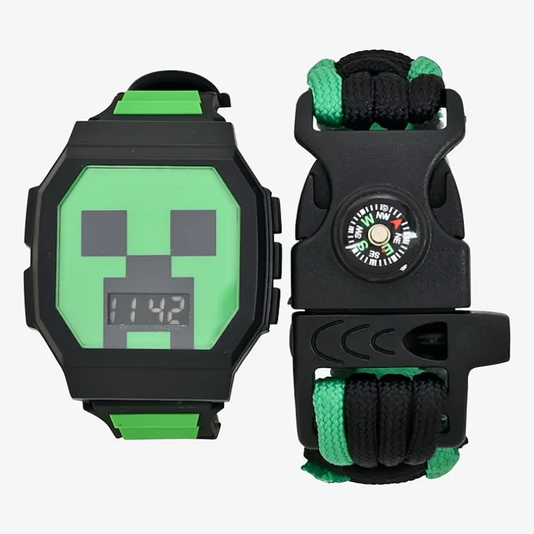 Minecraft Boys Digital Multicolor 2-pc. Watch Boxed Set Min40000jc21
