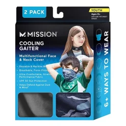 Mission Youth Cooling Neck Gaiter 2-Pack