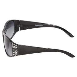 Mixit Black With Gem Detail Womens UV Protection Sunglasses