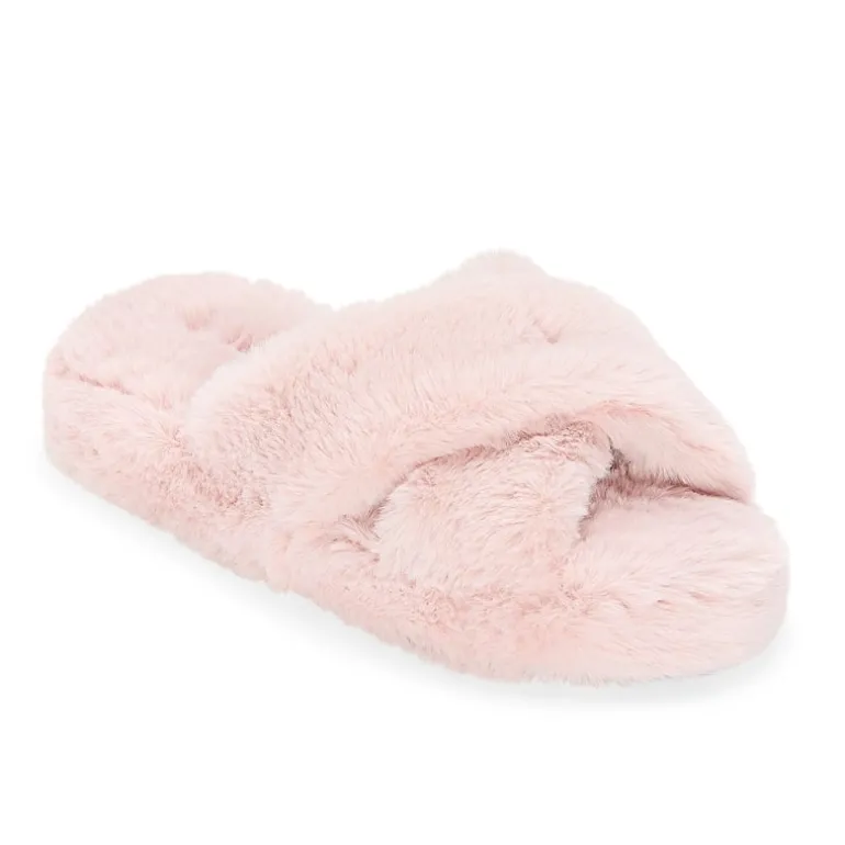 Mixit Criss Cross Womens Slip-On Slippers
