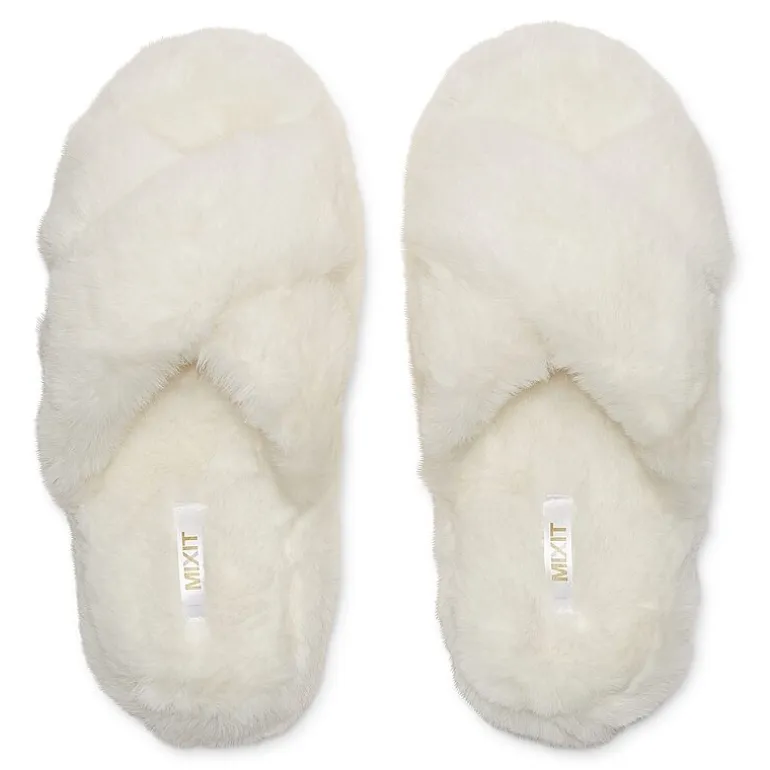 Mixit Criss Cross Womens Slip-On Slippers