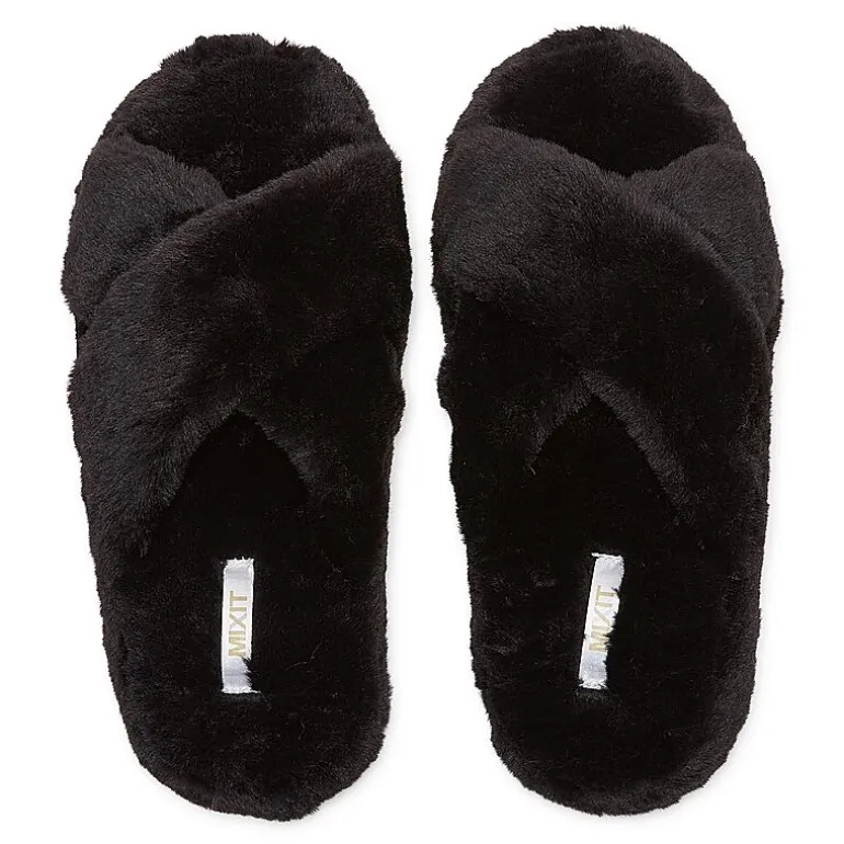 Mixit Criss Cross Womens Slip-On Slippers