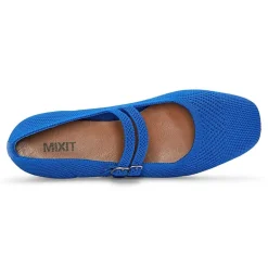 Mixit Double Buckle Mary Jane Womens Square Closed Toe Ballet Flats