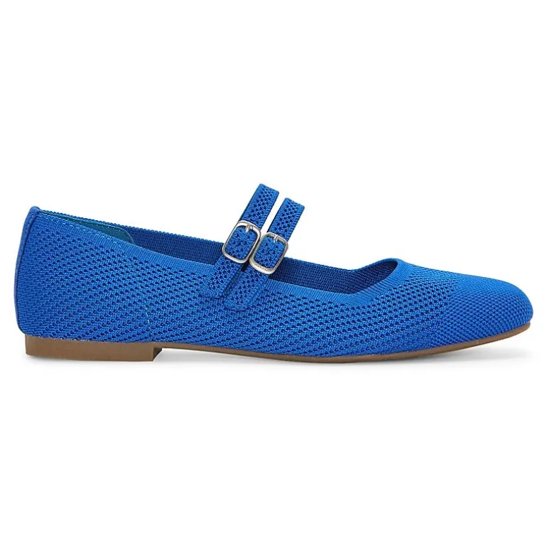 Mixit Double Buckle Mary Jane Womens Square Closed Toe Ballet Flats