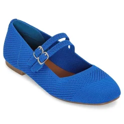 Mixit Double Buckle Mary Jane Womens Square Closed Toe Ballet Flats