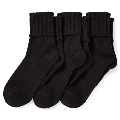 Mixit Essentials Thick Rib Womens 3 Pair Turncuff Socks