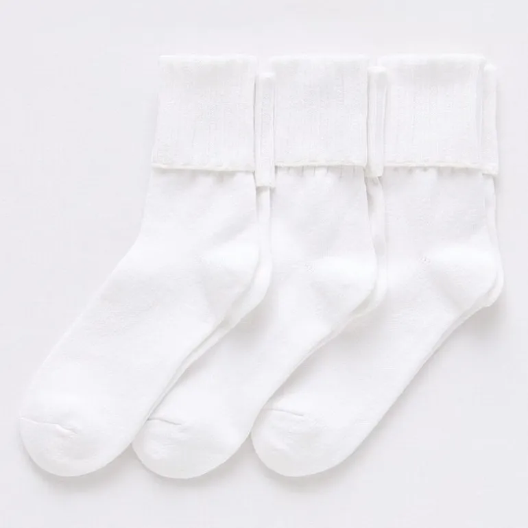 Mixit Everyday Essential Rib Womens 3 Pair Turncuff Socks