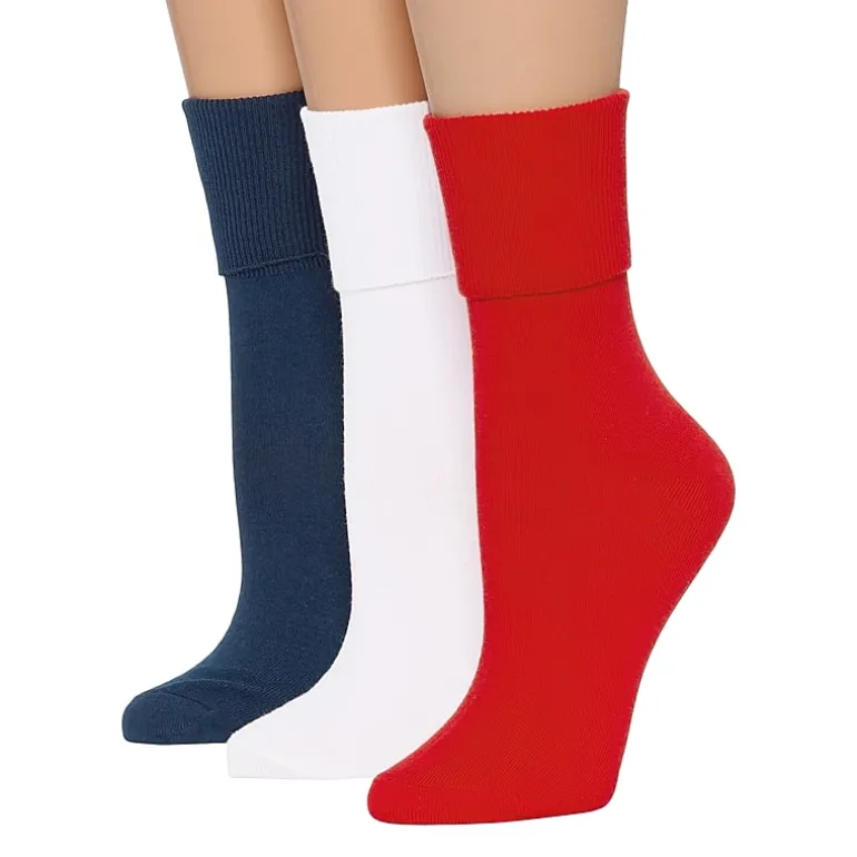 Mixit Everyday Essential Womens 3 Pair Turncuff Socks