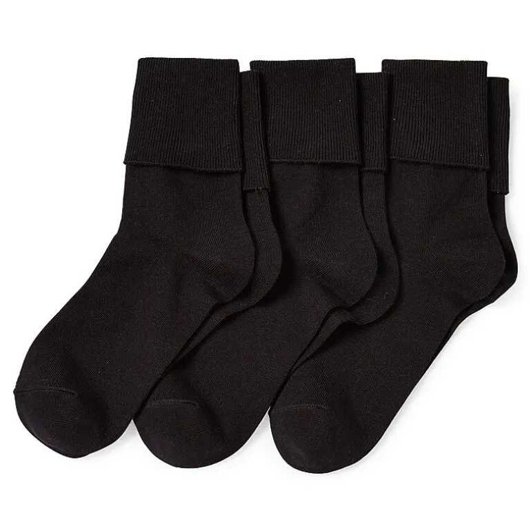 Mixit Everyday Essential Womens 3 Pair Turncuff Socks