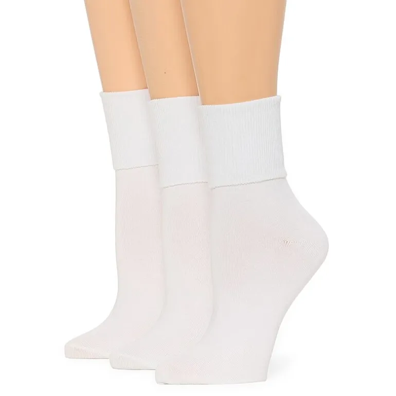 Mixit Everyday Essential Womens 3 Pair Turncuff Socks