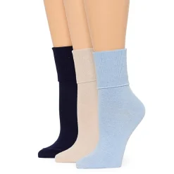 Mixit Everyday Essential Womens 3 Pair Turncuff Socks