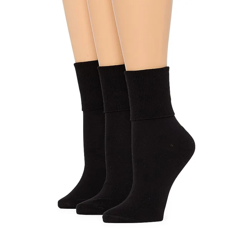 Mixit Everyday Essential Womens 3 Pair Turncuff Socks