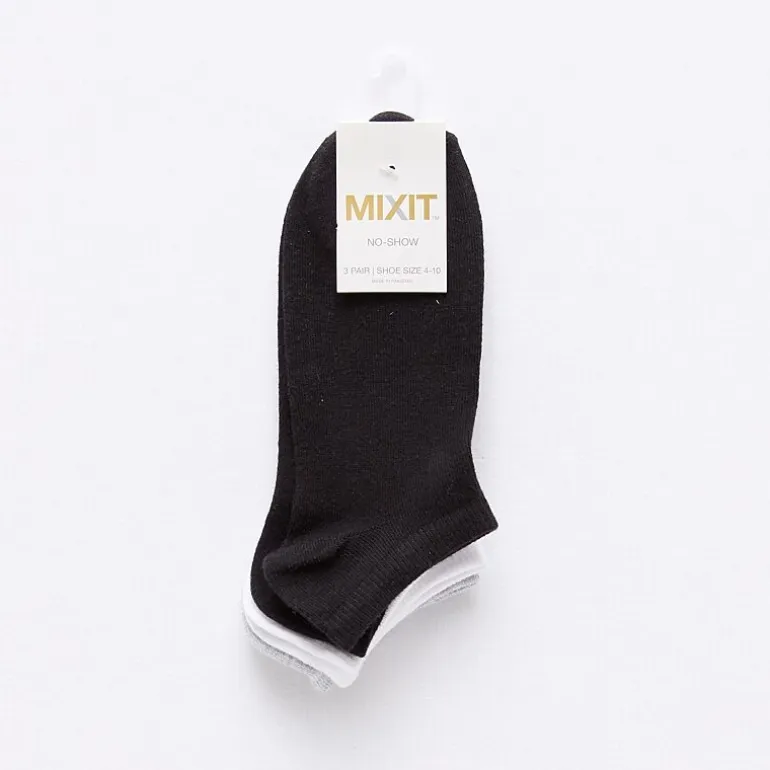 Mixit Everyday Essential Womens 3 Pair No Show Socks