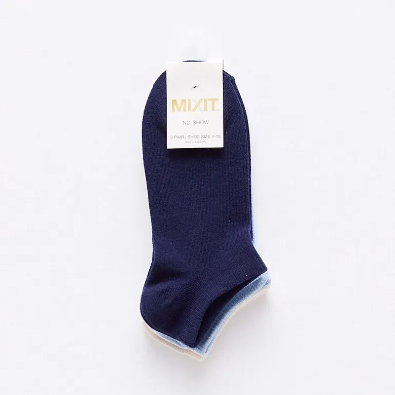 Mixit Everyday Essential Womens 3 Pair No Show Socks