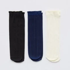 Mixit Sheer Anklet Womens Multi-Pack 3 Pair Trouser Socks