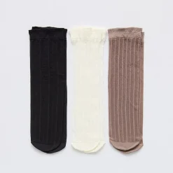 Mixit Sheer Anklet Womens Multi-Pack 3 Pair Trouser Socks