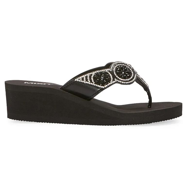 Mixit Womens 5 Disc Wedge Sandals
