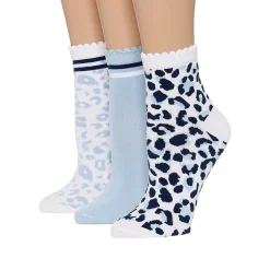 Mixit Womens Multi-Pack 3 Pair Quarter Ankle Socks