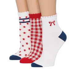 Mixit Womens Multi-Pack 3 Pair Quarter Ankle Socks
