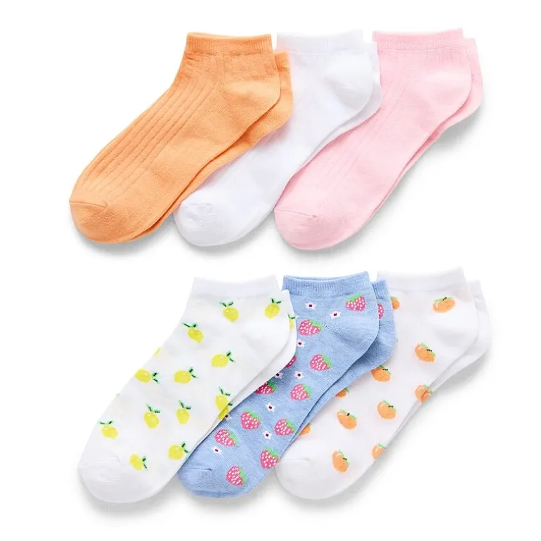 Mixit Womens 6 Pair Low Cut Socks
