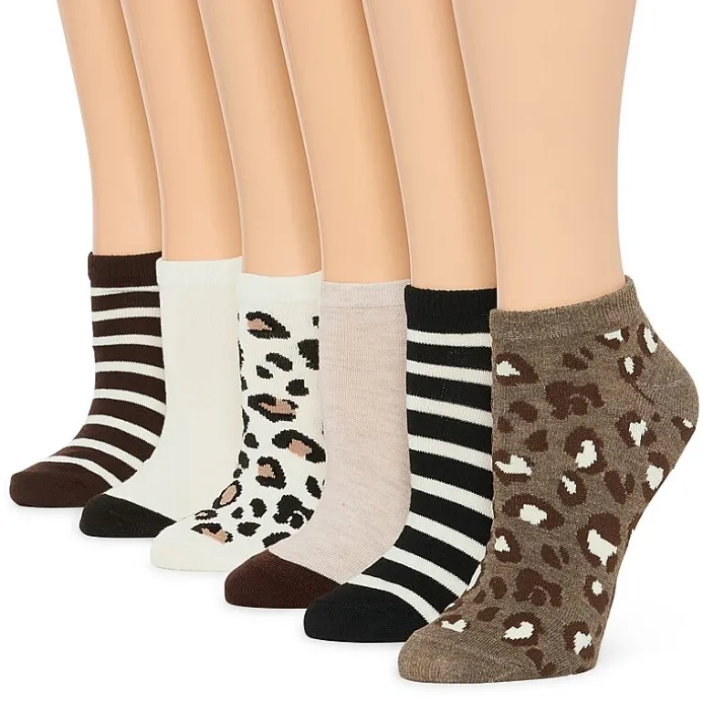 Mixit Womens 6 Pair Low Cut Socks