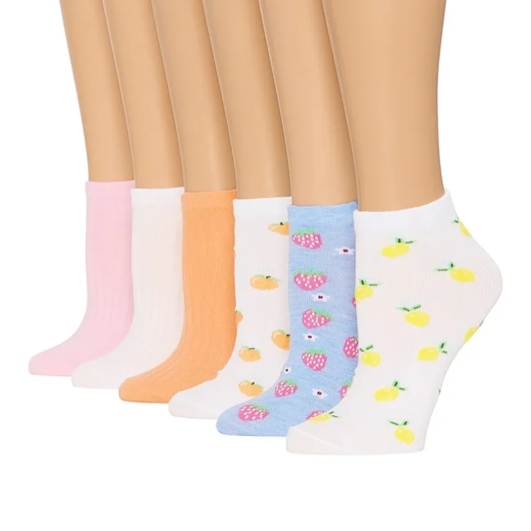 Mixit Womens 6 Pair Low Cut Socks