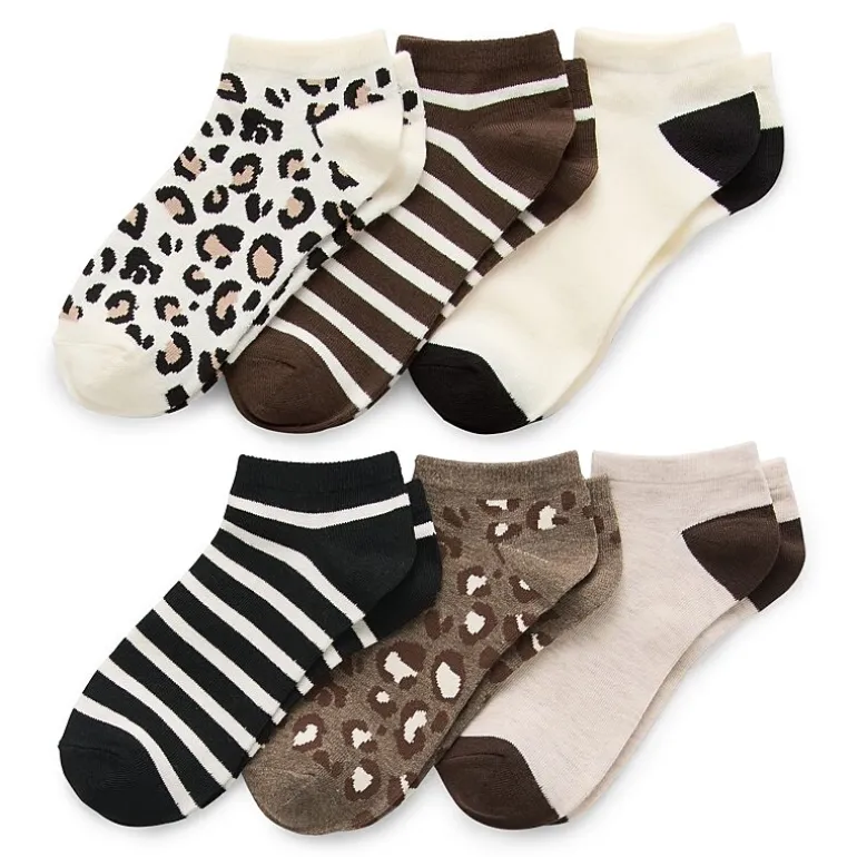 Mixit Womens 6 Pair Low Cut Socks