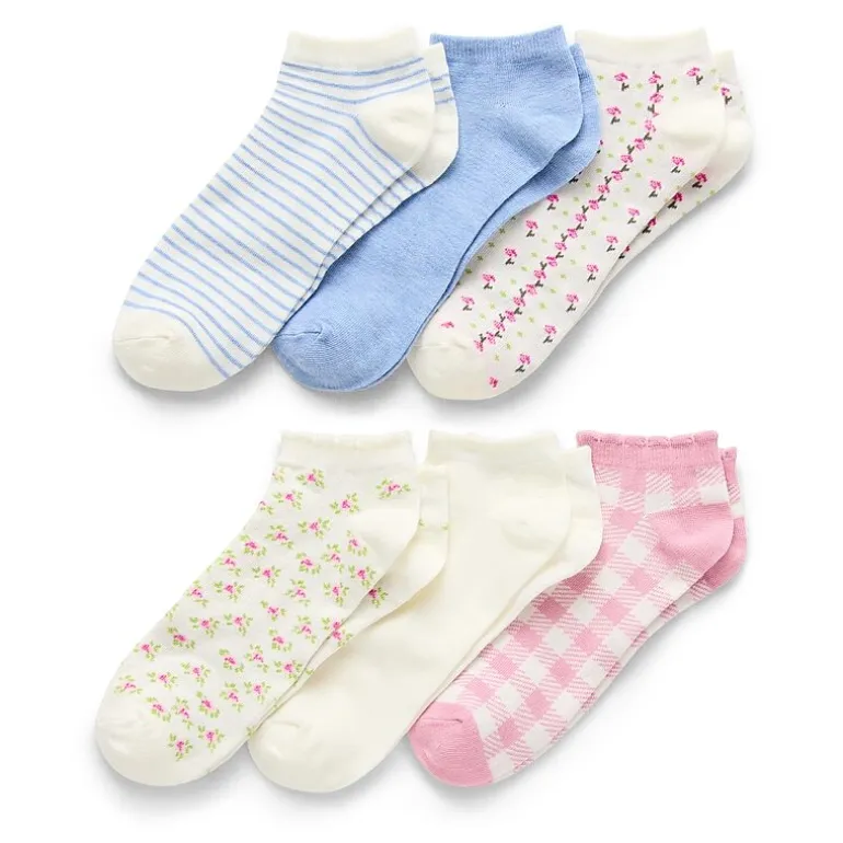 Mixit Womens 6 Pair Low Cut Socks