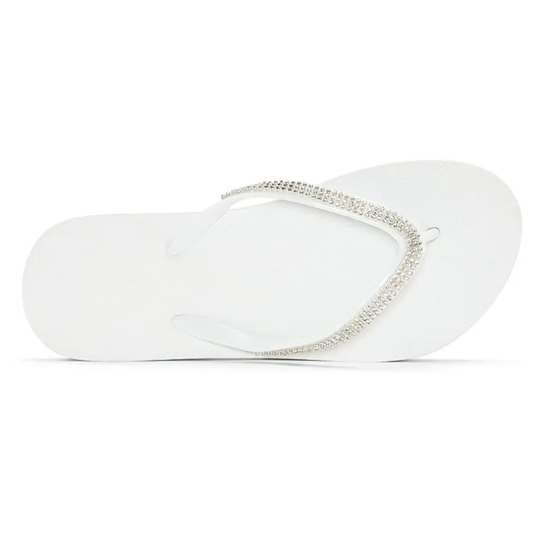 Mixit Womens Rhinestone Flip-Flops