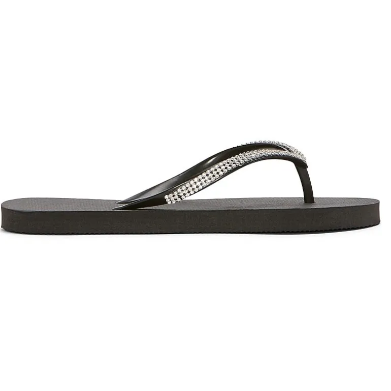 Mixit Womens Rhinestone Flip-Flops