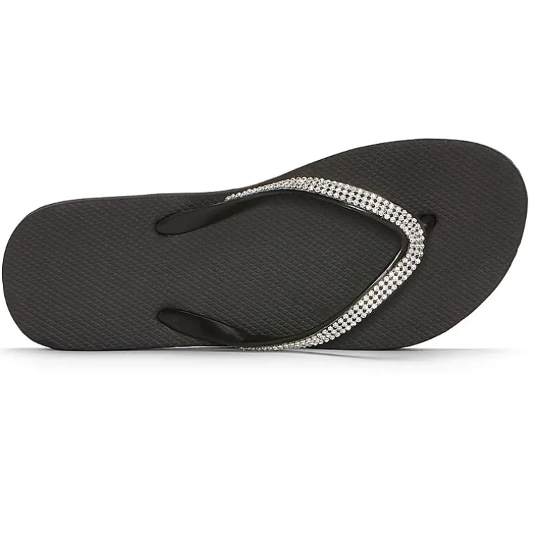 Mixit Womens Rhinestone Flip-Flops