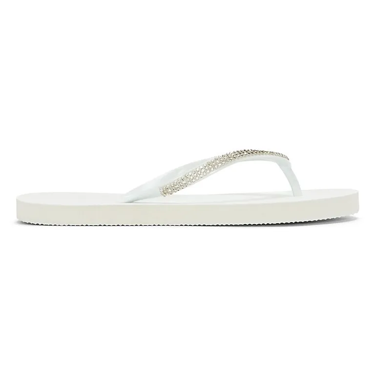Mixit Womens Rhinestone Flip-Flops