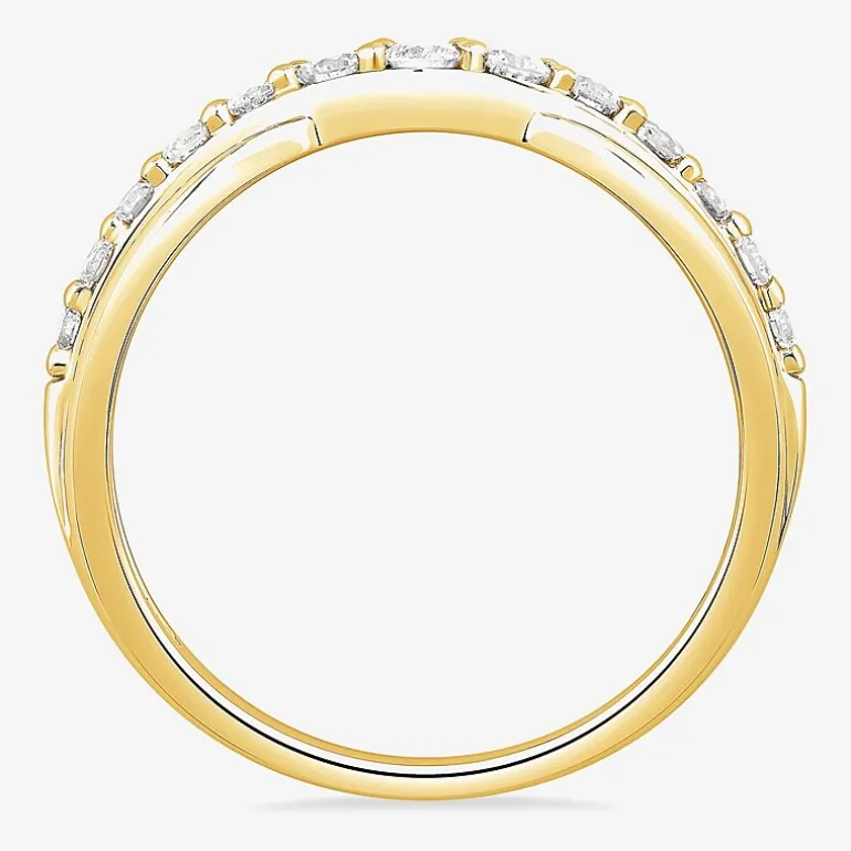 4MM 1/2 CT.T.W. Natural Diamond 10K or 14K White Gold Curved Wedding Band