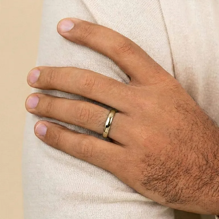4mm 10K Gold Wedding Band