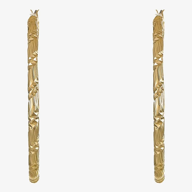 Monet® Gold-Tone Textured Hoop Earrings